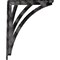 Ekena Millwork Nevio Wrought Iron Bracket, (Single center brace), Antiqued Warm Silver 1 1/2"W x 12"D x 15"H BKTM01X12X15SNEAWS - alternate 5